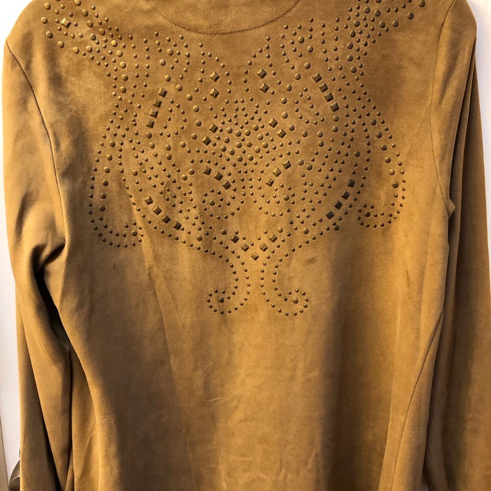 Chico's Brown Fringe Cape Jacket - Picture 5 of 5